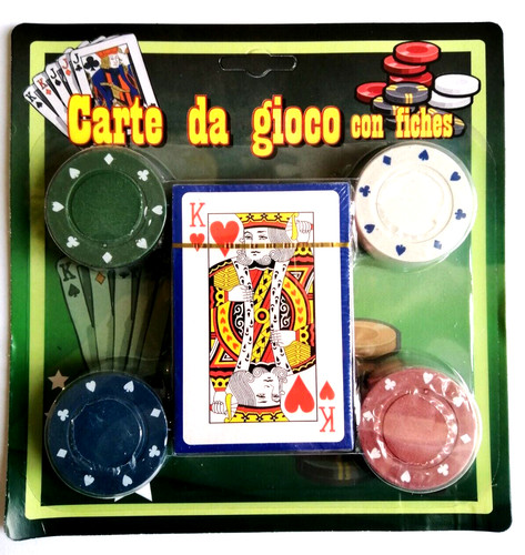 Carte gioco con fiches in - carte, da