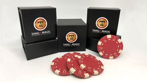 Expanded shell poker chip red - shell,
